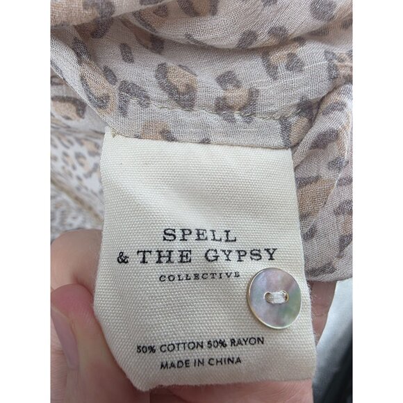 Spell & The Gypsy Collective M/L Frankie Leopard Print Blouse - Picture 3 of 16